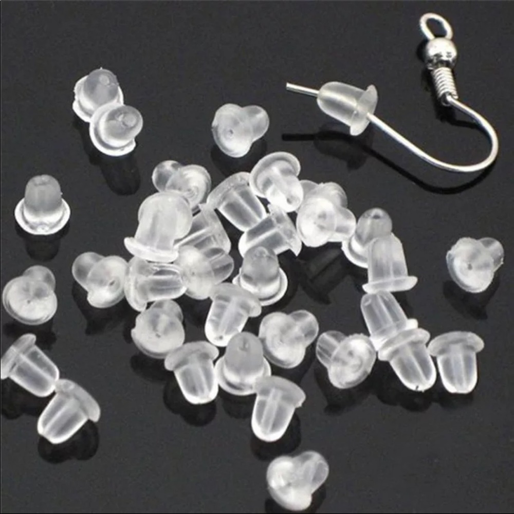 100pc silicone earring stopper
